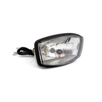 Rectangular H4 headlamp unit. Clear lens