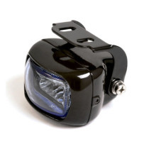 Utica, H3 foglamp. Clear blue tinted lens. Black