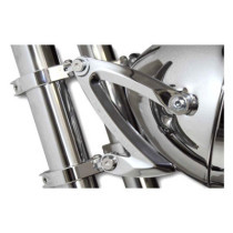 Headlamp bracket Z-style. Chrome. 35-37mm