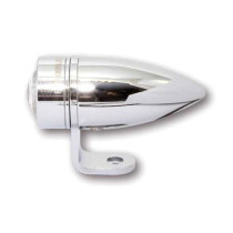 Mono Bullet, LED turn signals. Clear lens. Chrome. Bracket