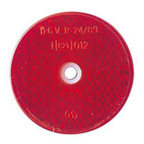 Universal B-Seen reflector. Round 60mm diameter. Red