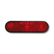 Universal B-Seen reflector. Rectangular/round corners. Red