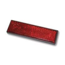 Universal B-Seen reflector. Rectangular. 94x28mm. Red