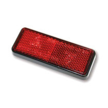 Universal B-Seen reflector. Rectangular. 91.5x36mm. Red