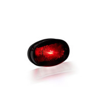 NY Oval, taillight. Black. Red lens