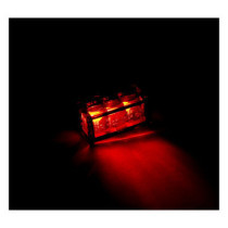 Cube-V mini LED taillight. Vertical. Red lens