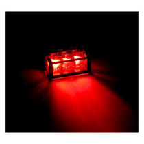 Cube-V mini LED taillight. Vertical. Red lens