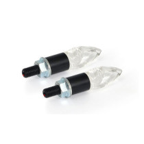 Crystal, LED turn signal set. Black stem