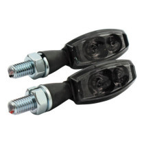 Blaze LED turn signals ECE. Black with smoke lens