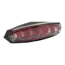 Overdrive mini LED taillight. Clear lens. Red insert