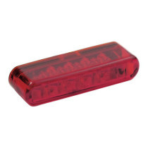 Shorty LED taillight. Horizontal use. Red lens