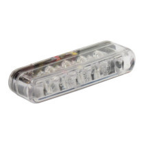 Shorty LED taillight. Horizontal use. Clear lens