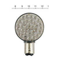 ''Lollipop'' flat LED taillight & turn signal bulb. Amber