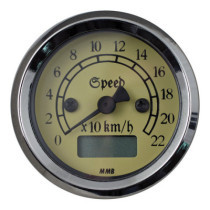 MMB 48mm Ultra Mini Electronic Speedo Classic chrome