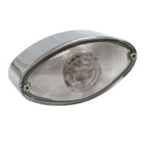 Cateye LED taillight. Chrome. Clear lens