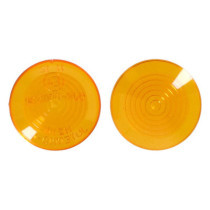 Replacement lens Mini Bulls-Eye turn signal. Amber