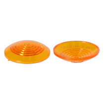 Replacement lens Mini Bulls-Eye turn signal. Amber