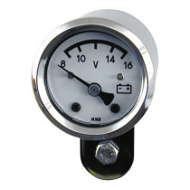 MMB 48mm Ultra mini volt meter basic chrome/white