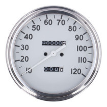 FL speedometer, ''36-40 face'', White. 2.24:1 MPH