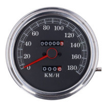 FL speedometer, ''85-up face'', black. 2:1 KMH