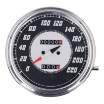 FL speedometer, ''46-47 face'', silver/black. 2:1 KMH