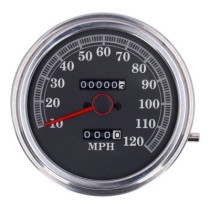 FL speedometer, ''85-up face'', black. 2:1 MPH