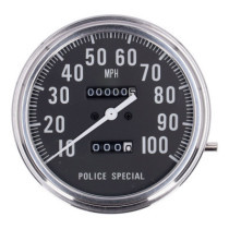 FL speedometer, ''Police face'', black. 1:1 MPH