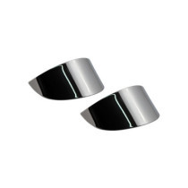 Smooth turn signal visor set. Chrome