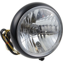 HEADLIGHT 7" BK/CLEAR