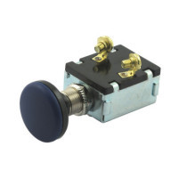 Chris Products, push-pull switch. Blue illuminated