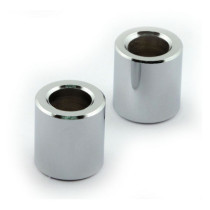 Chris, turn signal spacers 3/4" (19mm) long. Chrome