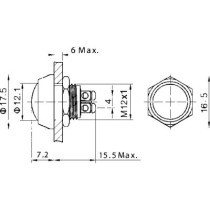  Edelstahl Taster M12x1 Stainless Steel 