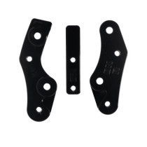 DK Custom Products, rider floorboard relocation kit. Black