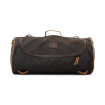 LongRide, roll bag waxed cotton wide. Khaki wax