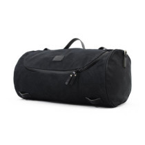 LongRide, roll bag waxed cotton wide. Black wax