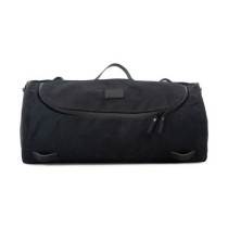 LongRide, roll bag waxed cotton wide. Black wax