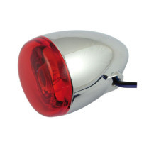 Chris, bullet turn signal. Chrome. Red lens