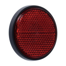 Chris Products, reflector. Round 2-1/2". Red