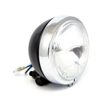 Highway Hawk, 4-1/2" 55W spotlamp. Black with chrome ring