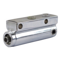 Girling type remote rear master cylinder. Chrome