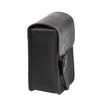 Ledrie, full leather sissy bar bag. Black