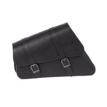 Ledrie, leather swingarm bag left, 6.5 liter. Black