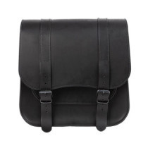 Ledrie, single leather saddlebag ''Postman''. 30 liters. Black