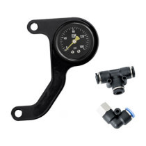 Killer Custom, M8 air ride gauge kit. Black face gauge. 4mm