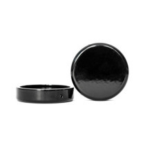 Killer Custom, fork tube cap bolt covers. Gloss black