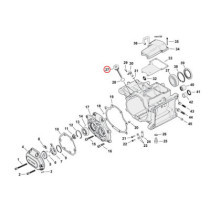 Oil fill plug, transmission oil. Round head