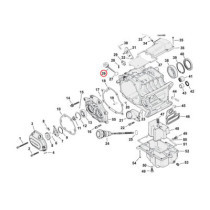 Oil fill plug, transmission oil. Round head