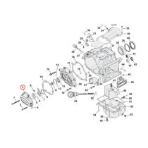 Transmission end cover smooth, cable clutch. Chrome