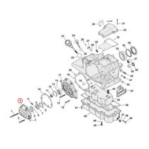 Transmission end cover smooth, cable clutch. Chrome