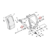 Retaining ring, swingarm bearing